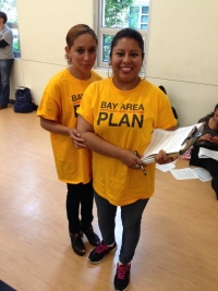 PLAN members Eleazar Cuenca and Maria Guzman at Oakland School Board meeting