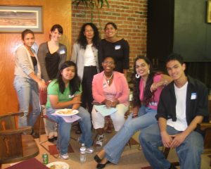 Williams Youth Convening, August 24, 2006. In the back row, far right, are Liz Guillen and Tara Kini, two Public Advocates staff attorneys working with students on the settlement at that time.