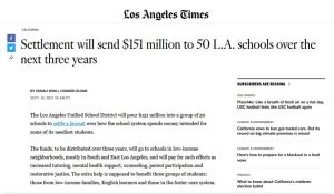 Settlement will send $151 million to 50 L.A. schools over the next three years